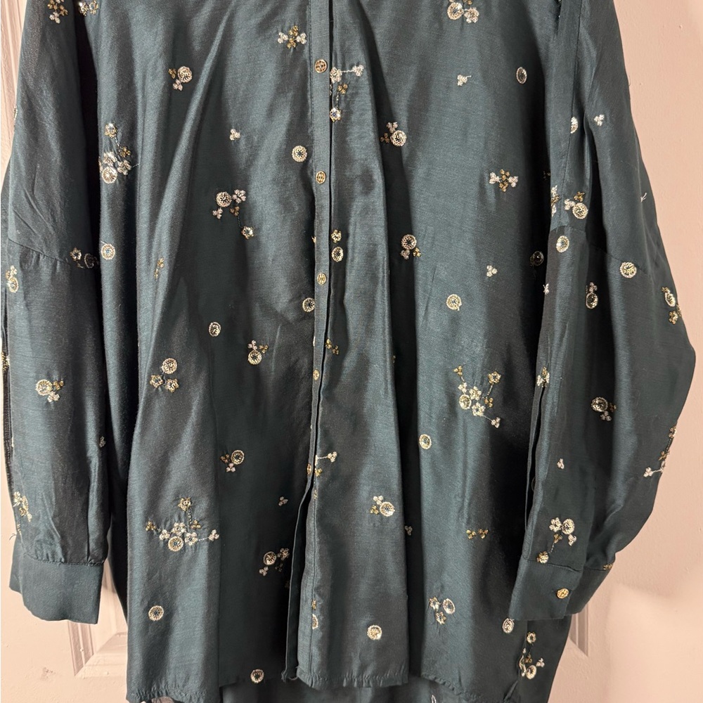 Floral Green Kaftan